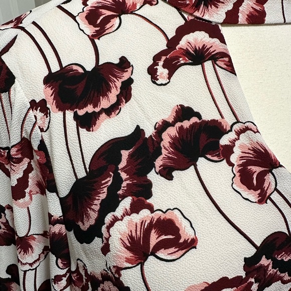 Carolina Belle Keyhole Choker Long Sleeve Floral Blouse 2X - Picture 3 of 6